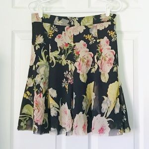 DONATING Urban Outfitters Black Floral Short Skirt